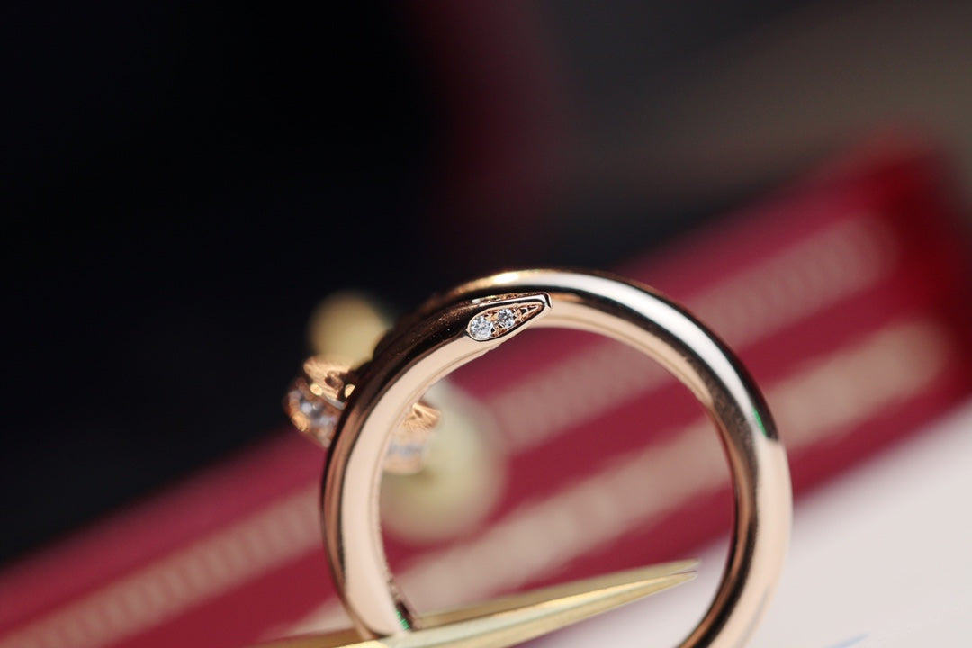 [Lumi Jewels]JUSTE RING 2.65MM PINK GOLD DIAMOND