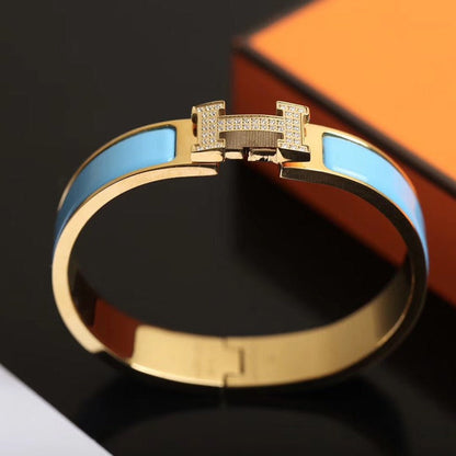 [Lumi Jewels]H CLOUD BLUE BRACELET GOLD DIAMOND