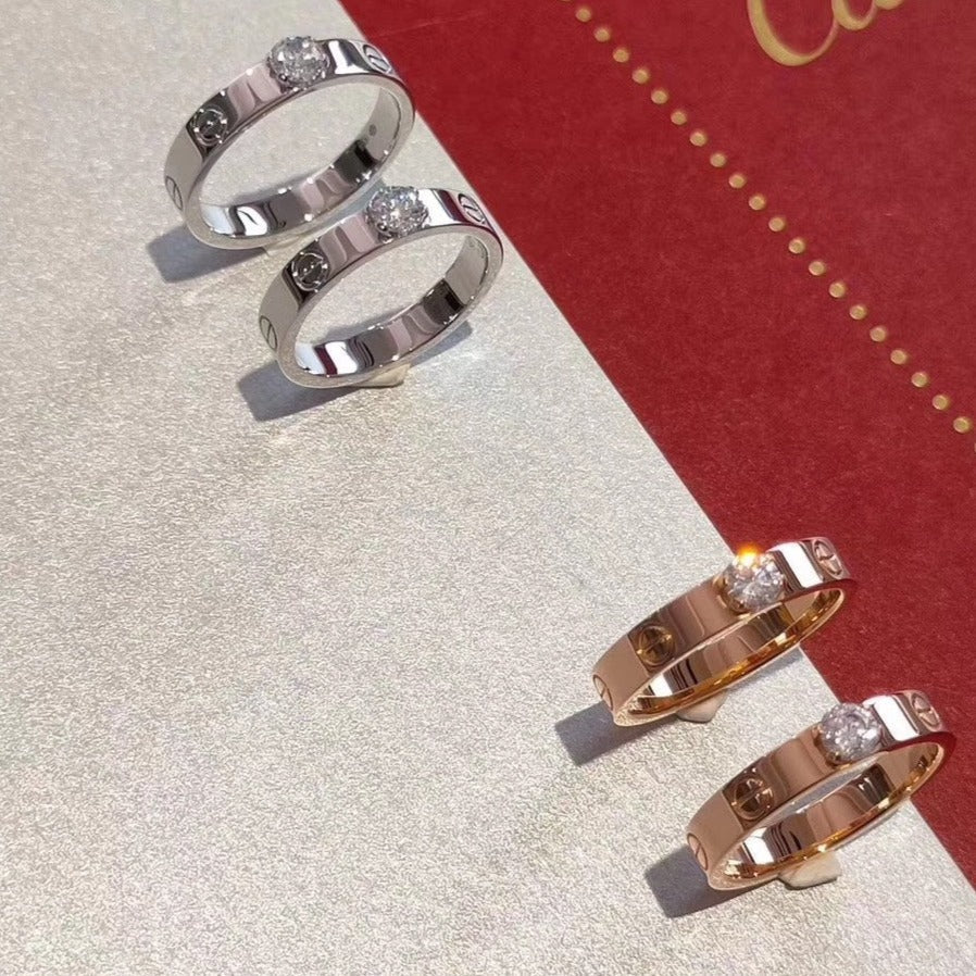 [Lumi Jewels]LOVE RING 3.6MM 1 BIG DIAMOND