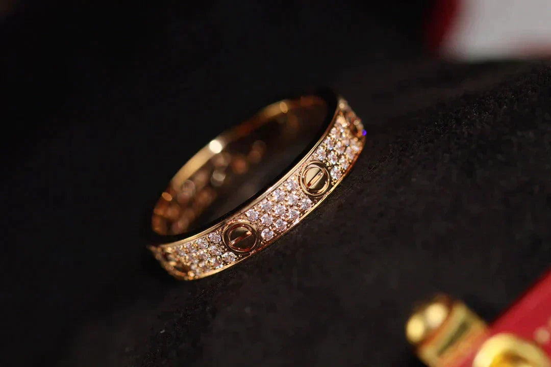 [Lumi Jewels]LOVE RING 3.6MM DIAMOND PAVED