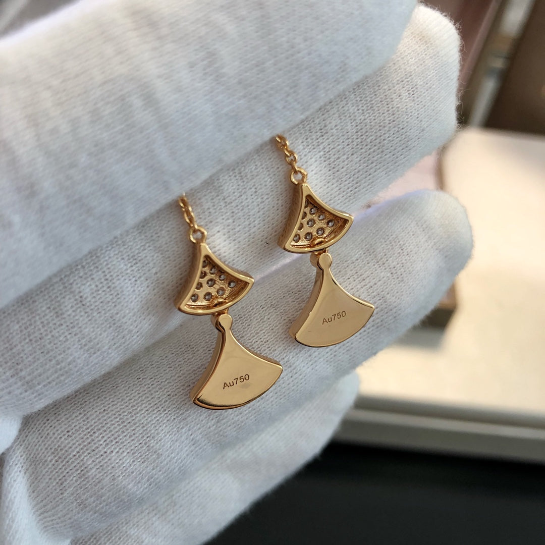 [Lumi Jewels]DREAM EARRINGS 3 MOTIFS DIAMOND MOP PINK GOLD