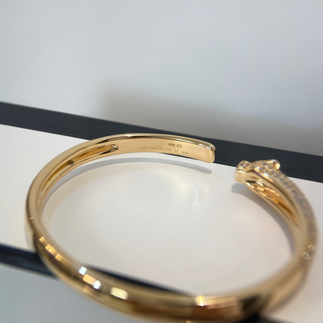 [Lumi Jewels]PANTHERE GOLD DIAMOND OPEN BRACELET