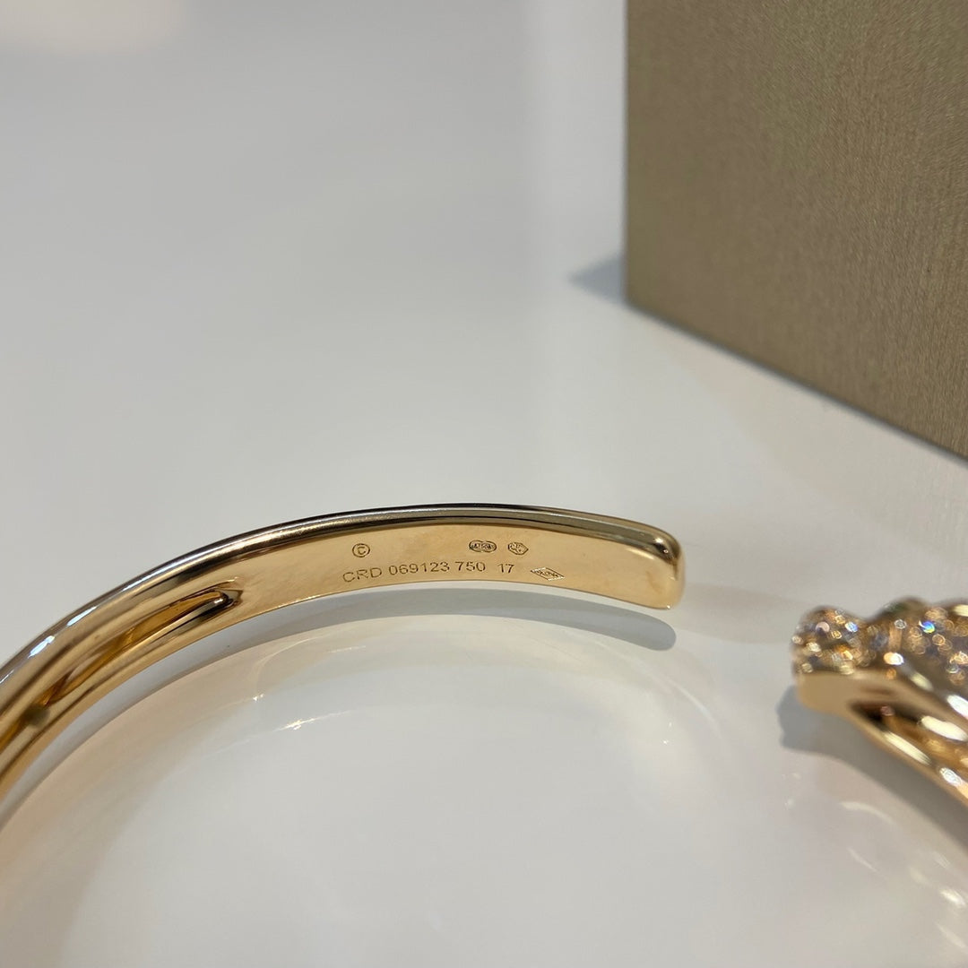 [Lumi Jewels]PANTHERE GOLD DIAMOND OPEN BRACELET