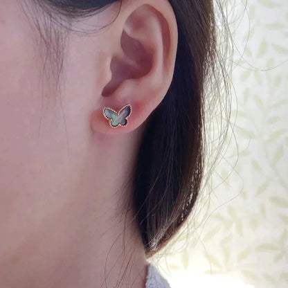 [Lumi Jewels]BUTTERFLY DARK MOP  EARRINGS