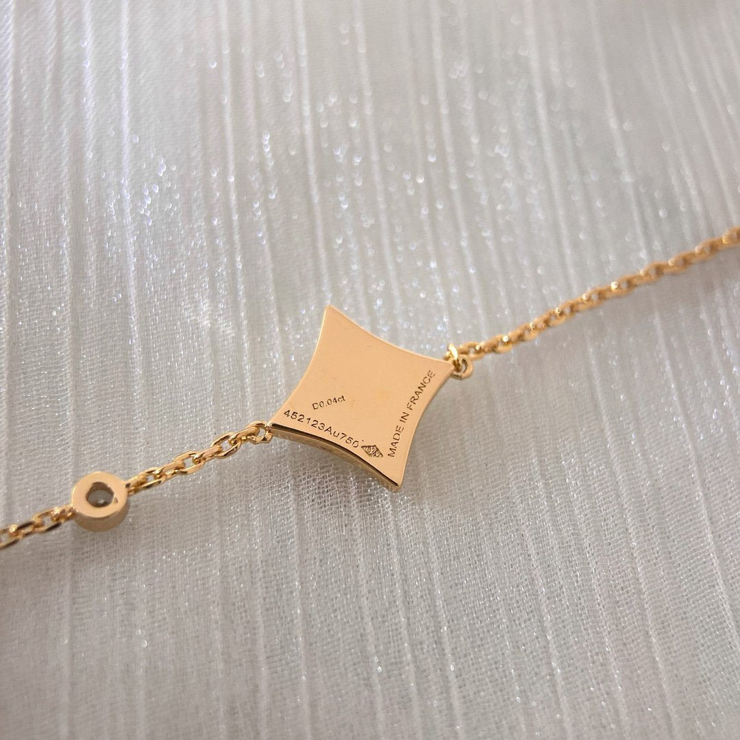 [Lumi Jewels]COLOR STAR CARNELIAN PINK GOLD DIAMOND BRACELET
