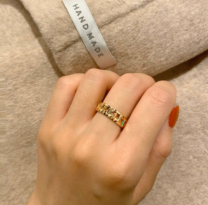 [Lumi Jewelry]T TRUE 3.5MM PINK GOLD RING