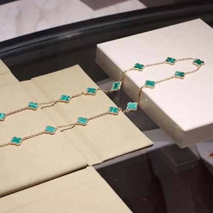 [Lumi Jewels]TRÈFLE 20 MOTIFS MALACHITE OR