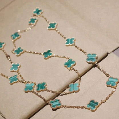 [Lumi Jewels]TRÈFLE 20 MOTIFS MALACHITE OR