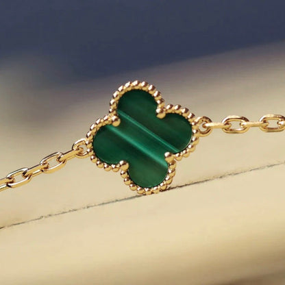 [Lumi Jewels]TRÈFLE 20 MOTIFS MALACHITE OR