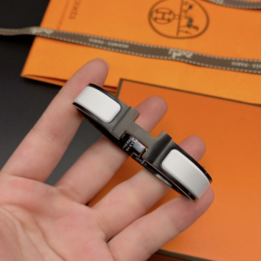[Lumi Jewels]H BRACELET 12MM BLACK WHITE CERAMIC