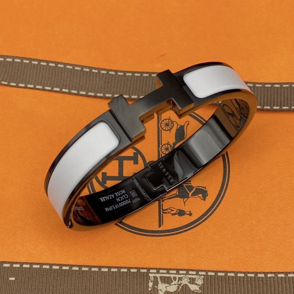 [Lumi Jewels]H BRACELET 12MM BLACK WHITE CERAMIC
