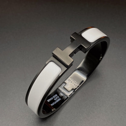 [Lumi Jewels]H BRACELET 12MM BLACK WHITE CERAMIC