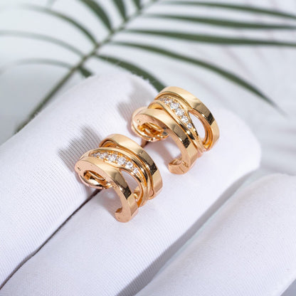 [Lumi Jewels]ZERO 1 PINK GOLD DIAMONDS EARRINGS