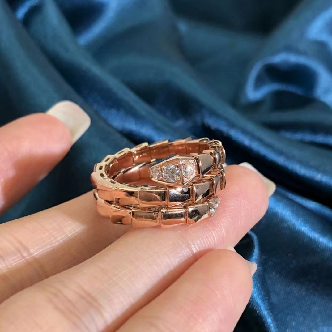 [Lumi Jewels]SERPENTS DOUBLE ROW DIAMOND RING