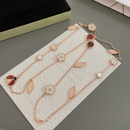 [Lumi Jewels]LUCKY SPRING 15 MOTIFS ROSE GOLD NECKLACE