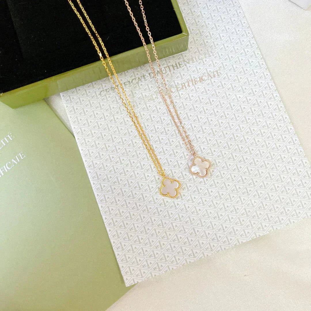 [Lumi Jewels]CLOVER MINI 9.5MM WHITE MOTHER-OF-PEARL NECKLACE