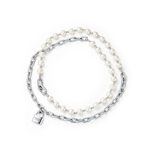 [Lumi Jewelry]HARDWEAR PEARL WRAP NECKLACE