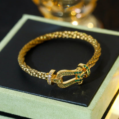 [Lumi Jewels]FORCE 10 GOLD GREEN DIAMOND PAVED