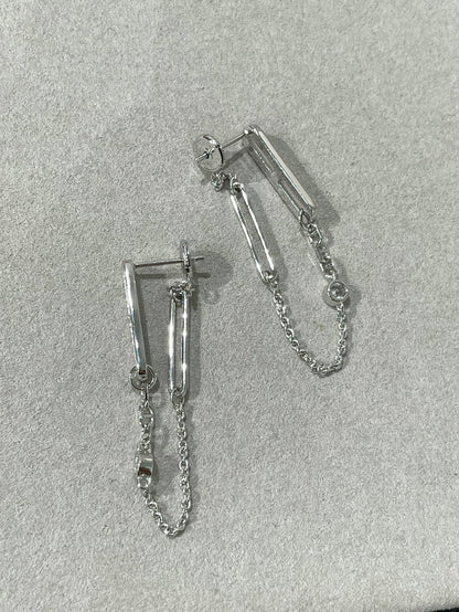 [Lumi Jewels]CHAINE CHAOS DIAMOND DROP EARRINGS