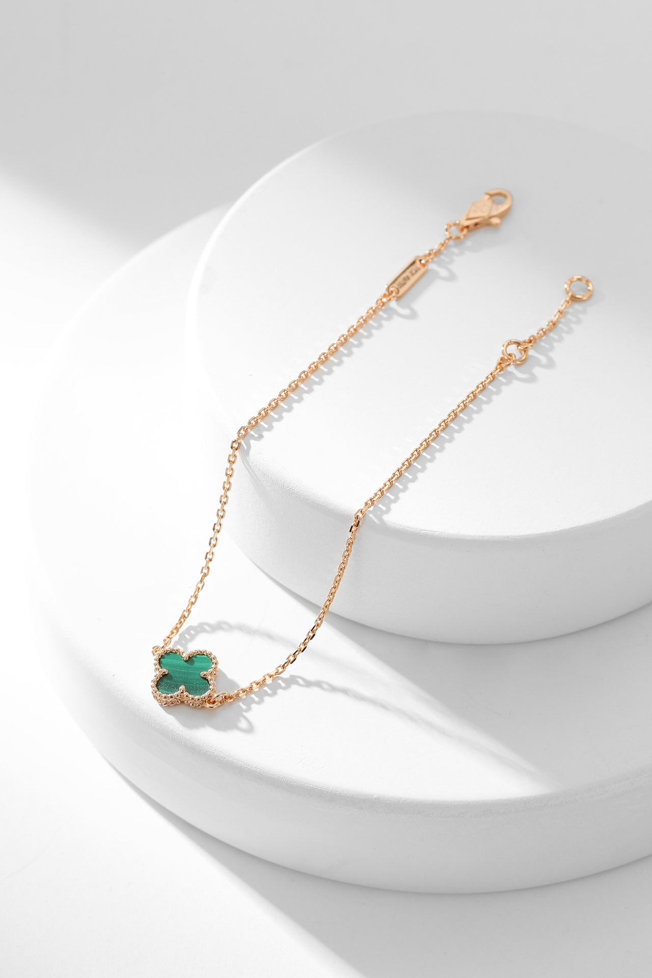 [Lumi Jewels]CLOVER BRACELET MALACHITE 1 MOTIF