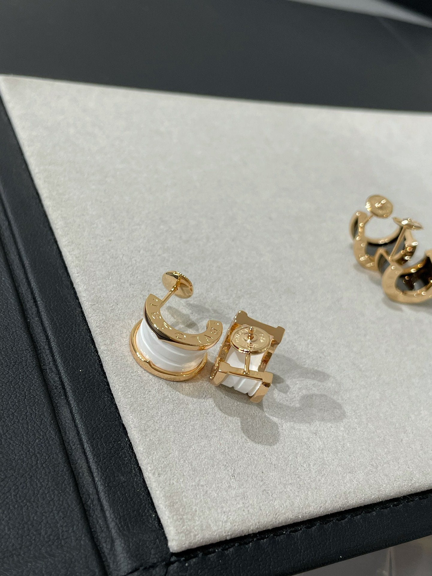 [Lumi Jewels]ZERO 1 PINK GOLD CERAMIC EARRINGS