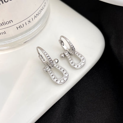 [Lumi Jewels]FORCE 10 FULL DIAMOND DROP EARRINGS MEDIUM MODEL
