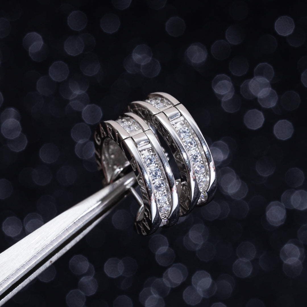 [Lumi Jewels]ZERO 1 MINI SILVER DIAMOND EARRINGS
