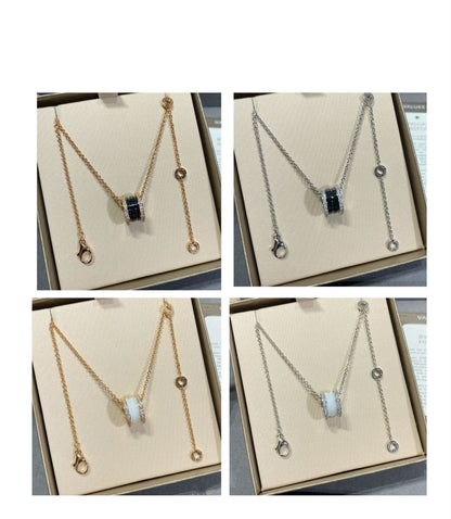 [Lumi Jewels]ZERO 1 DIAMOND CERAMIC NECKLACE