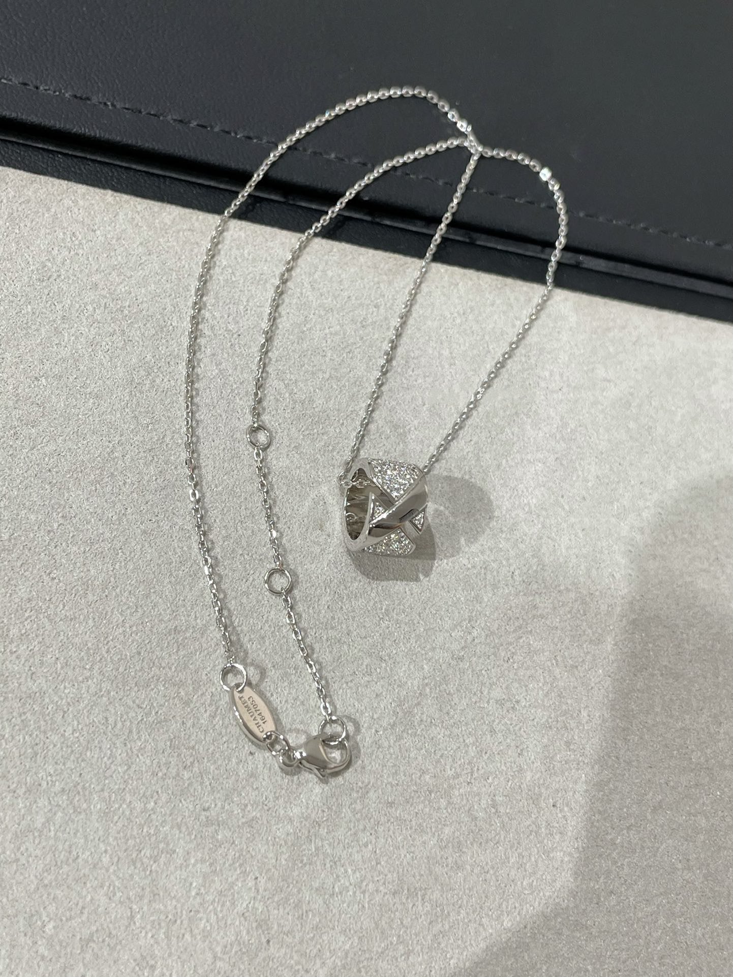 [Lumi Jewels]LIENS EVIDENCE DIAMOND PAVED NECKLACE