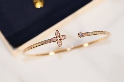 [Lumi Jewels]IDYLLE GOLD OPEN BRACELET DIAMOND PAVED