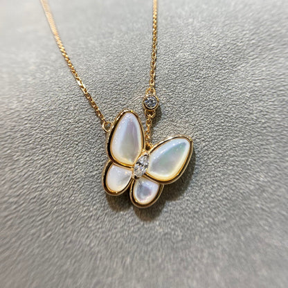 [Lumi Jewels]BUTTERFLY MOP DIAMOND NECKLACE