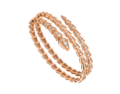 [Lumi Jewels]SERPENTI BRACELET PINK GOLD DIAMOND DOUBLE ROW