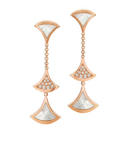 [Lumi Jewels]DREAM EARRINGS 3 MOTIFS DIAMOND MOP PINK GOLD