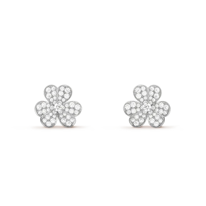 [Lumi Jewels]CLOVER COMOS DIAMOND EARRINGS SILVER
