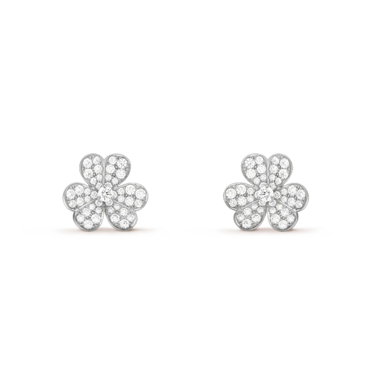 [Lumi Jewels]CLOVER COMOS DIAMOND EARRINGS SILVER
