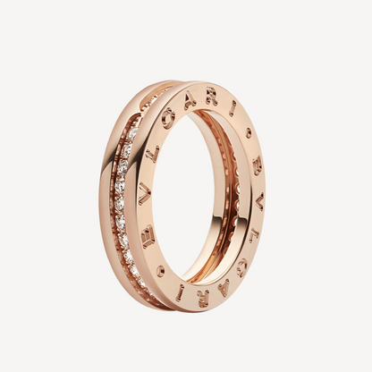 [Lumi Jewels] ZERO 1 UNE BANDE DE DIAMANTS PAVÉS SUR LA BAGUE EN SPIRALE