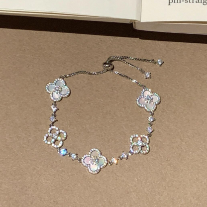 [Lumi Jewels]CLOVER 5 MOTIF PINK BLUE RED WHITE BRACELET