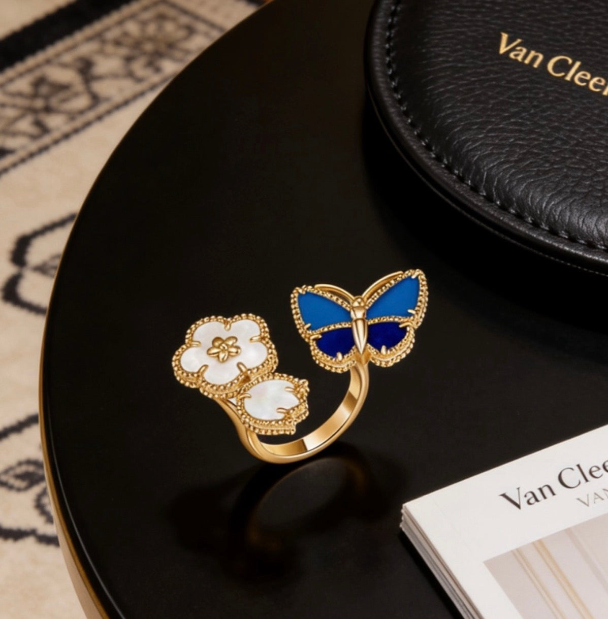 [Lumi Jewels]LUCKY 3 MOTIF GOLD RING