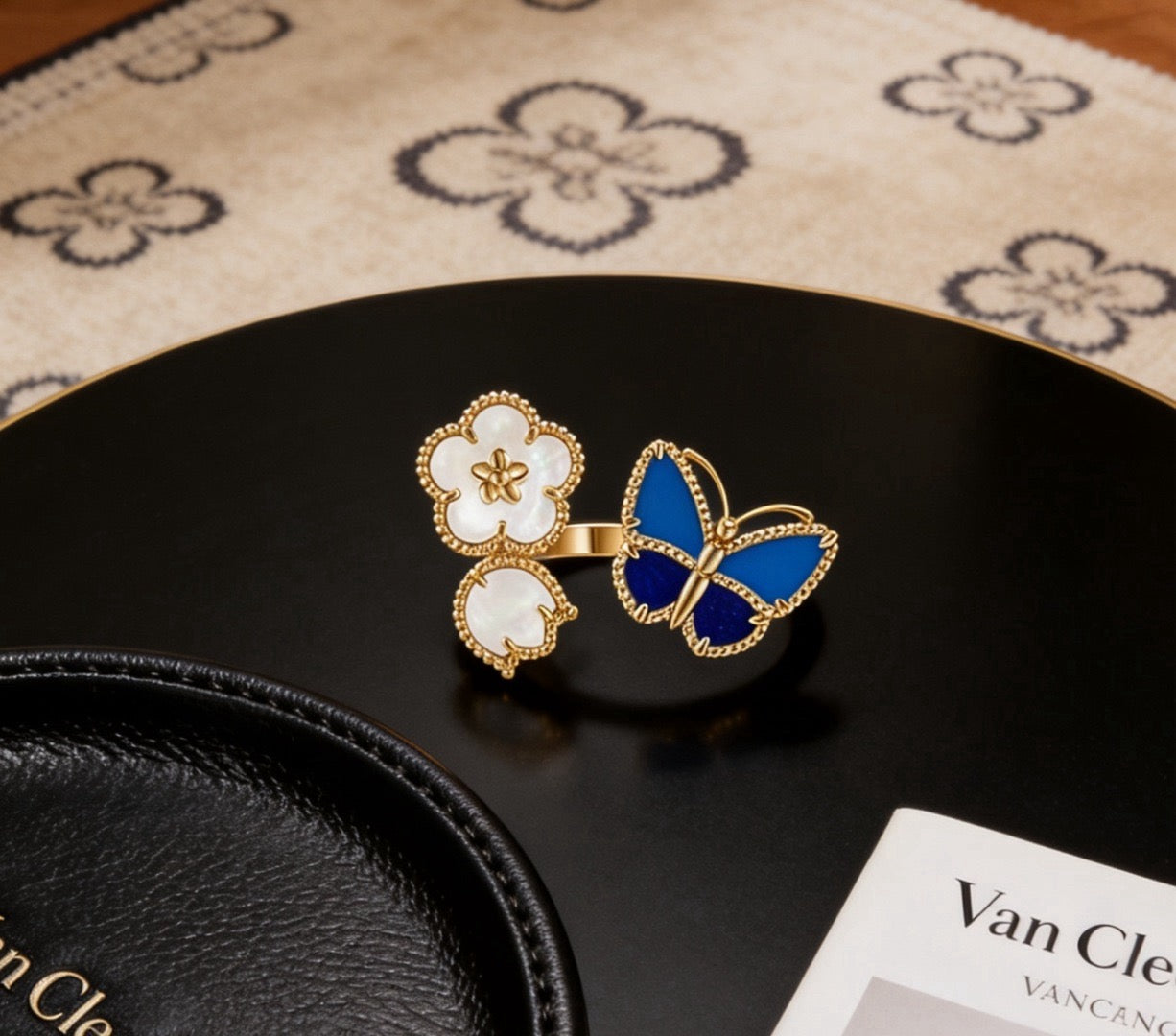 [Lumi Jewels]LUCKY 3 MOTIF GOLD RING