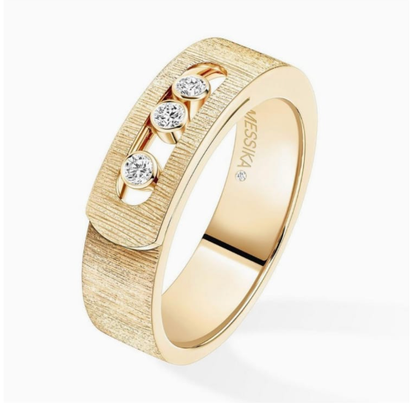 [Lumi Jewels] MoveGold Diamond Carved Ring