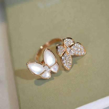 [Lumi Jewels]TWIN BUTTERFLY DIAMOND MOP RING