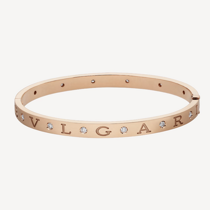 [Lumi Jewels]BRACELET ZERO 1 OR ROSE 12 DIAMANTS