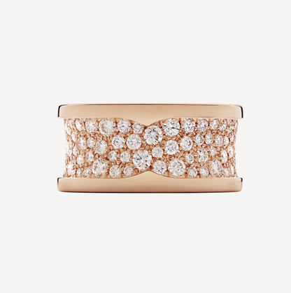 [Lumi Jewels]ZERO 1 WITH PAVED DIAMONDS ON THE SPIRAL RING