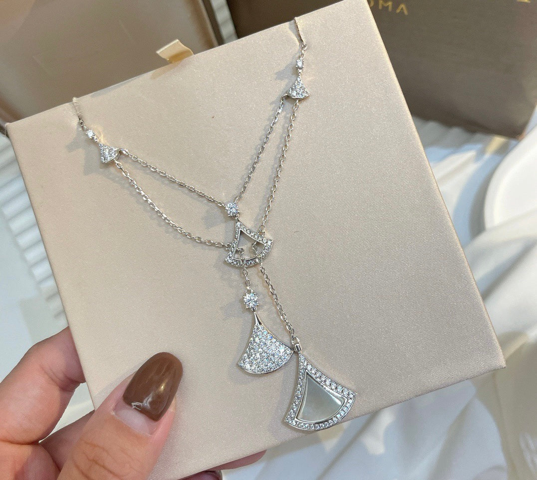 [Lumi Jewels]DREAM NECKLACE WHITE MOP FULL DIAMOND