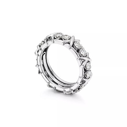 [Lumi Jewelry]SIXTEEN STONE SILVER RING