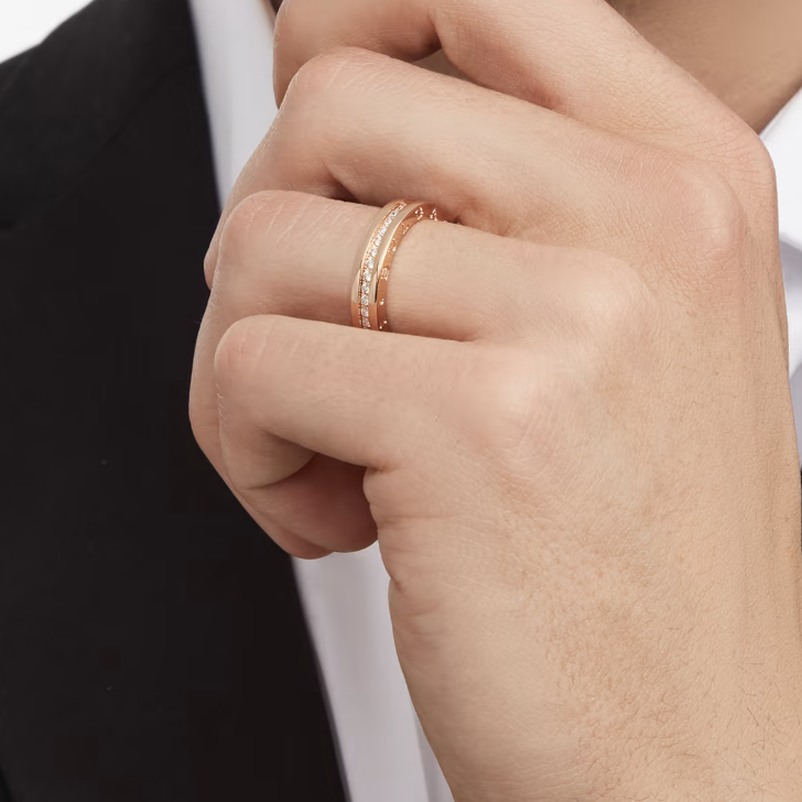 [Lumi Jewels] ZERO 1 UNE BANDE DE DIAMANTS PAVÉS SUR LA BAGUE EN SPIRALE