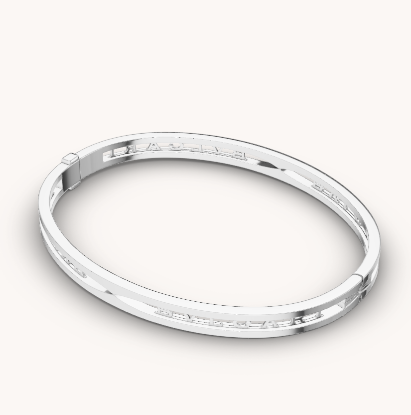 [Lumi Jewels]ZERO 1 SPIRAL LOGO SILVER BRACELET