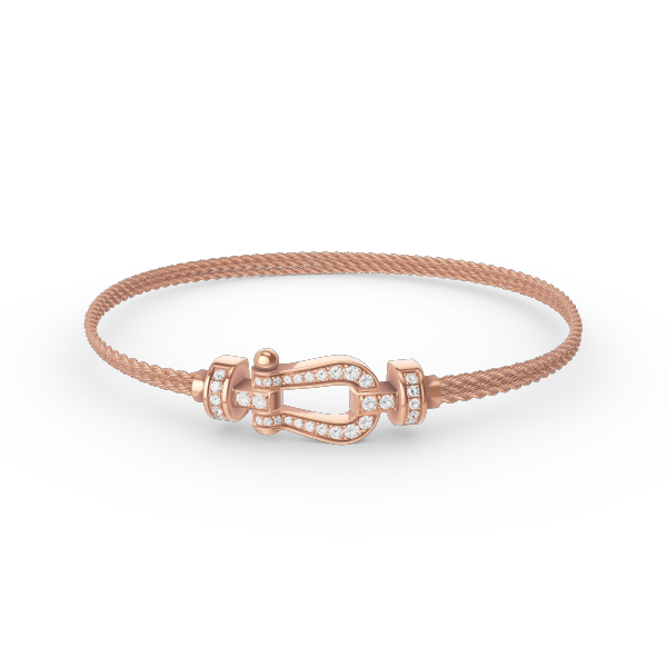 [Lumi Jewels]BRACELET CORDE CHAÎNE EN DIAMANT PETIT FER À CHEVAL FORCE