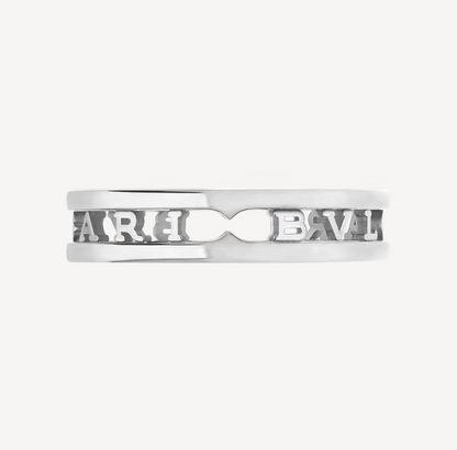 [Lumi Jewels]ZERO 1 ONE-BAND WITH OPENWORK LOGO SPIRAL RING