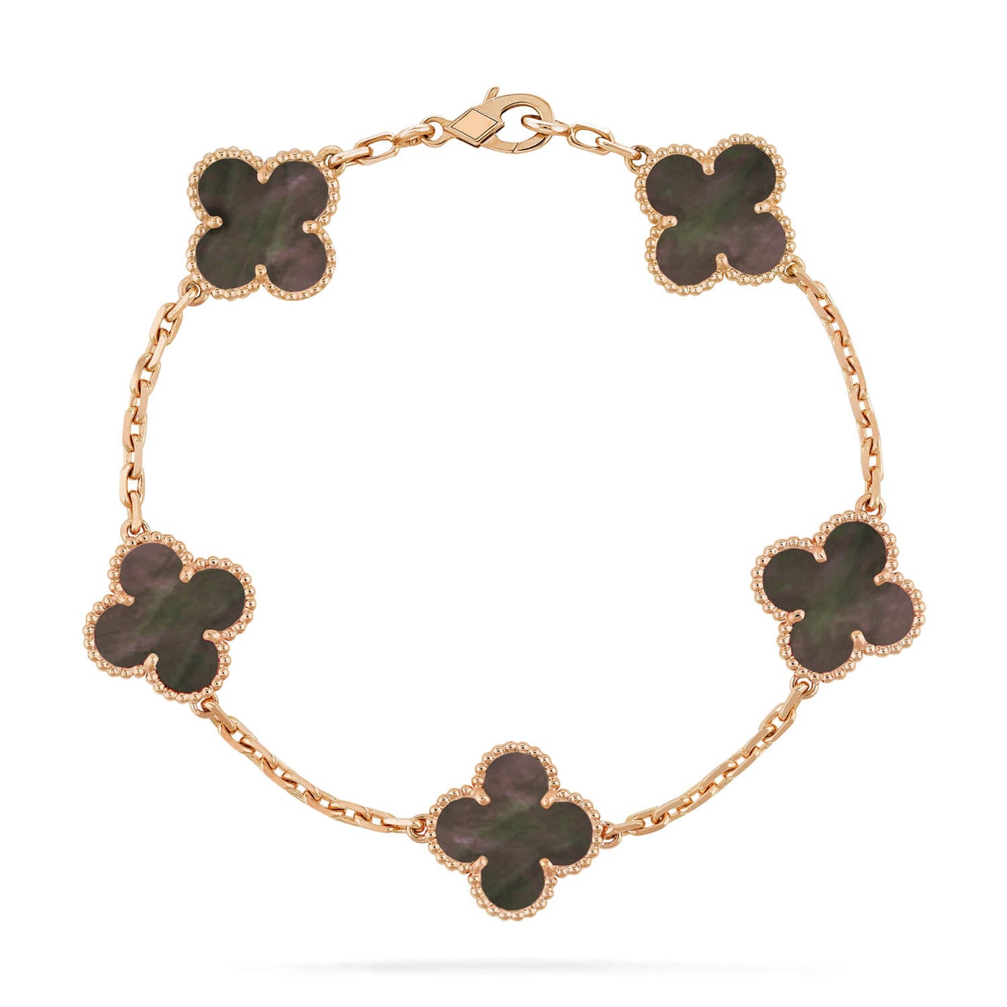 [Lumi Jewels]CLOVER 5 MOTIF GRAY MOP  BRACELET